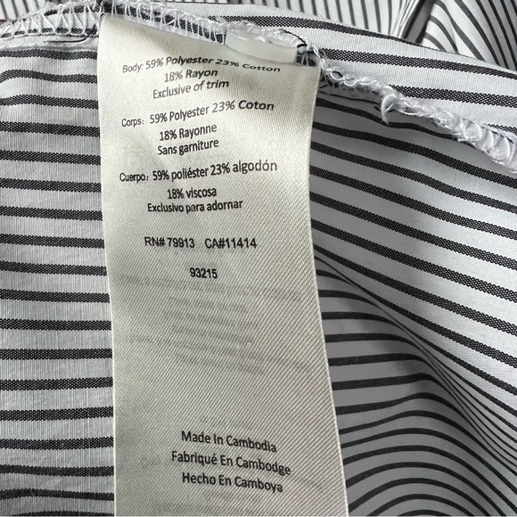 Motherhood Sleeveless Nursing Blouse Button Down, blue and white stripe - Picture 5 of 5